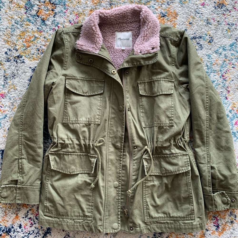 Madewell Sherpa-Trimmed Surplus Jacket